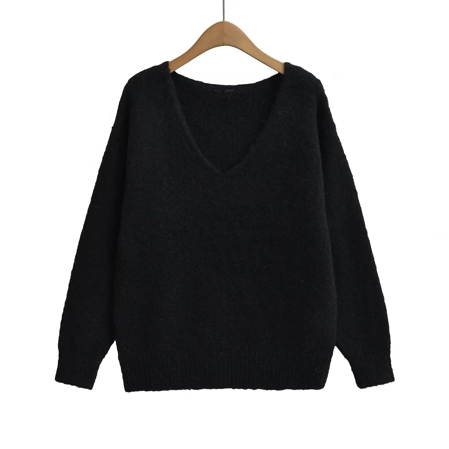 Damen Oversized V-Ausschnitt Pullover aus weichem Strick Stalluxe