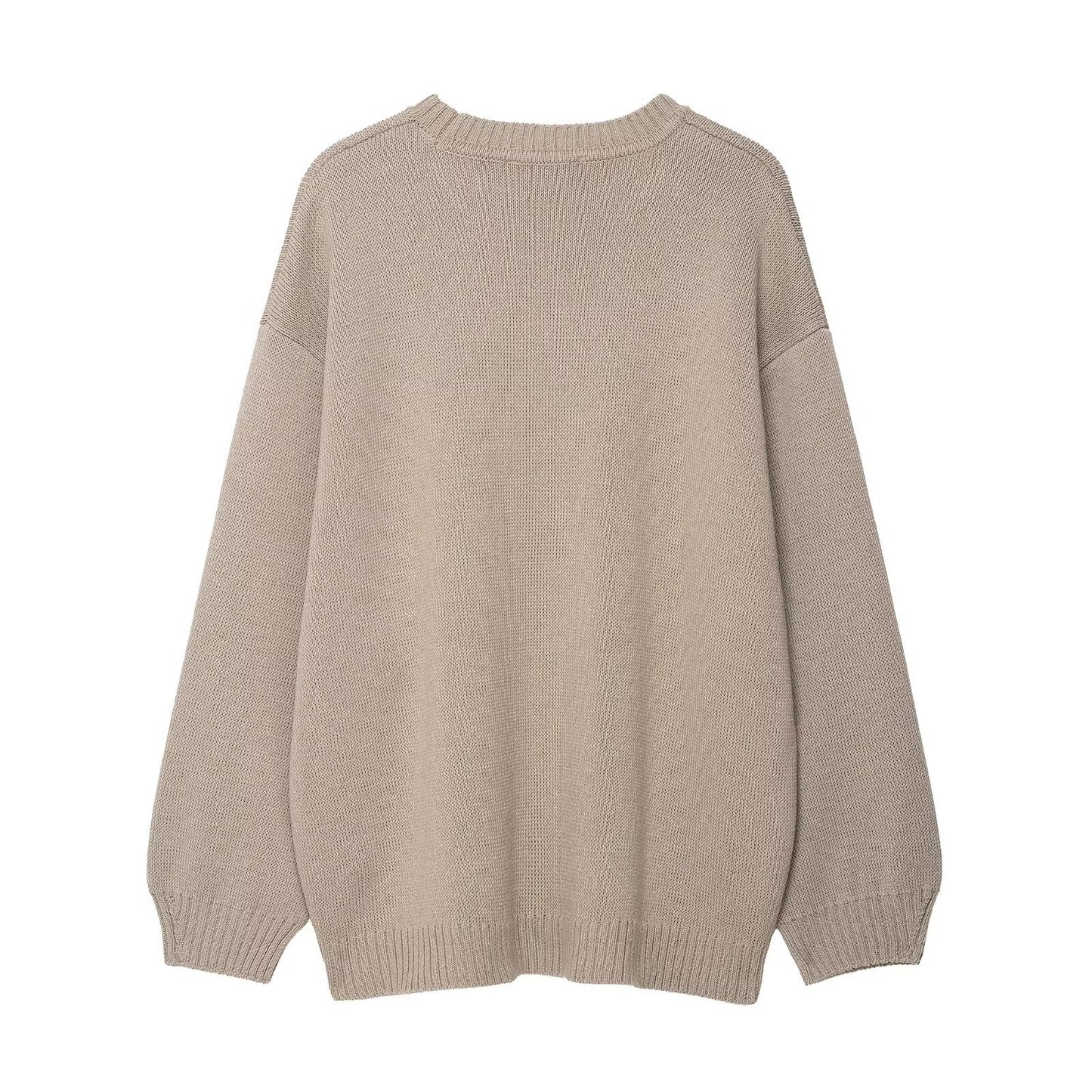 Damen Modischer Strickpullover mit lässigem Schnitt und weitem Saum Stalluxe