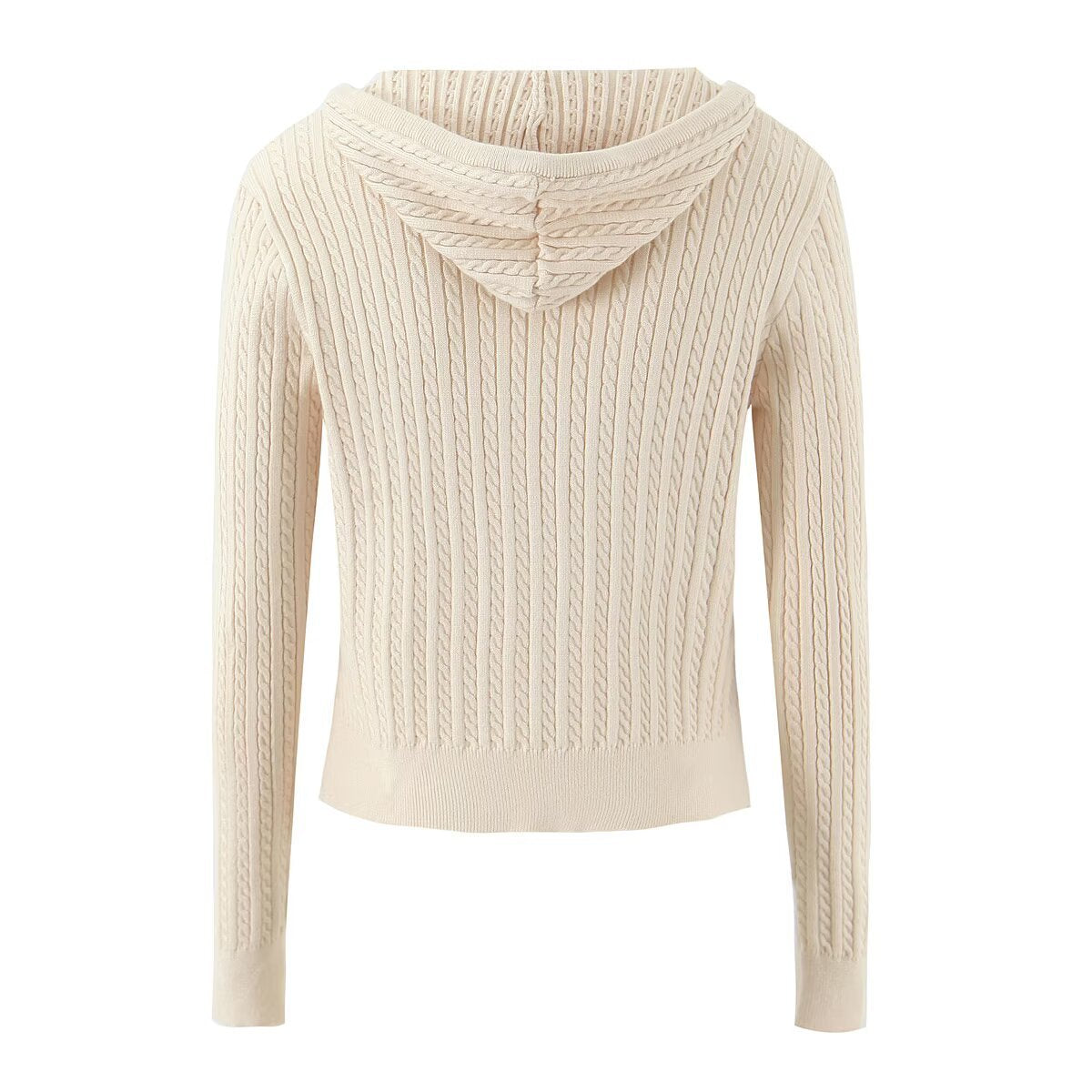Damen modische Sweatjacke mit Struktur und integrierter Kapuze Stalluxe