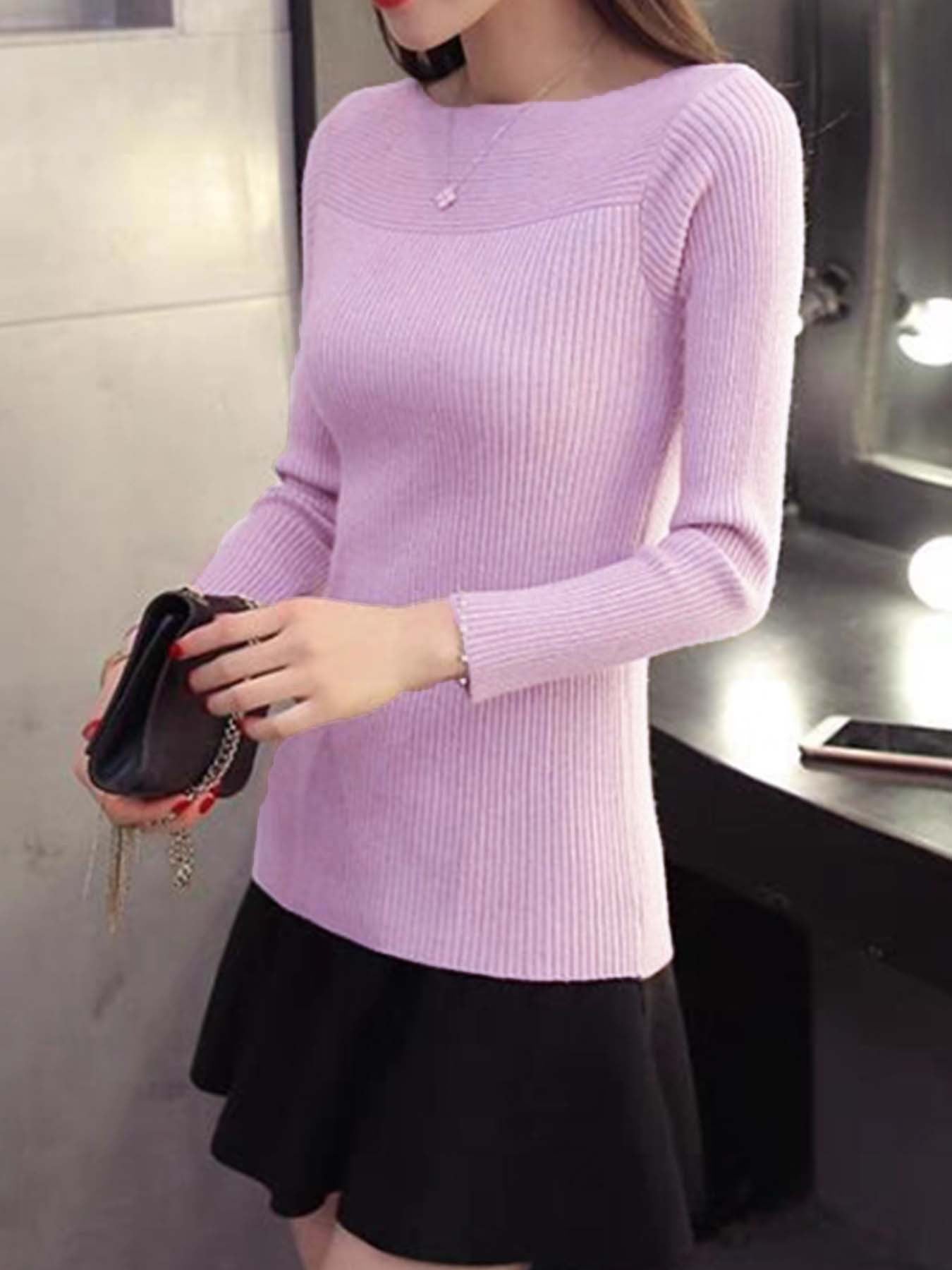 Damen Langärmliges, elegantes Strickoberteil Stalluxe