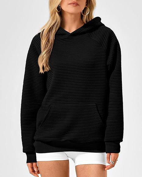 Damen lässiger Kapuzenpullover mit strukturiertem Stoff Stalluxe