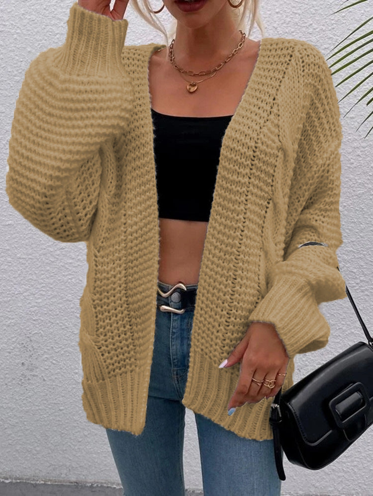 Damen Grobstrick-Cardigan mit tiefen Taschen und lässigem Schnitt Stalluxe