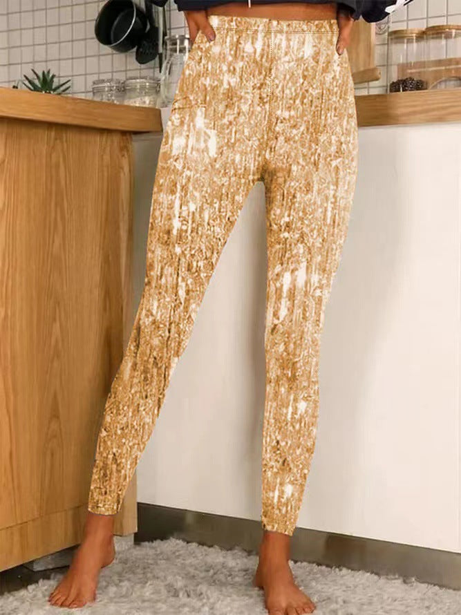 Damen Leggings mit funkelndem holographischen Effekt Stalluxe