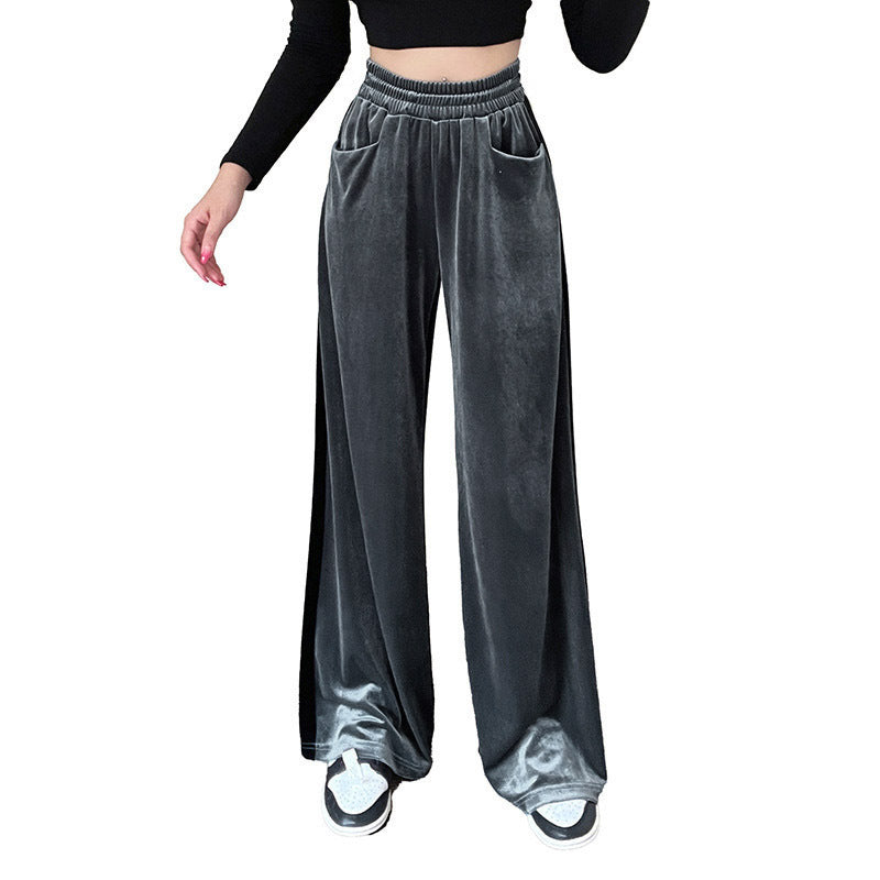 Damen Weite Sommerhose mit elastischem Bund und seitlichen Taschen Stalluxe