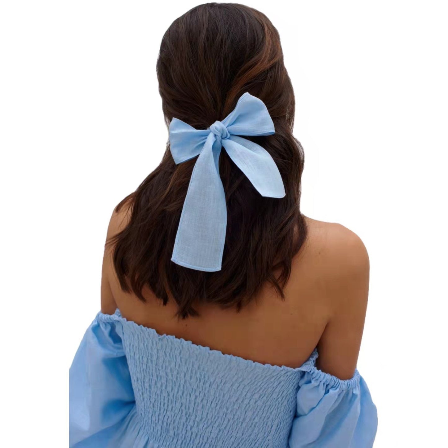Damen Maxikleid mit voluminösen puffärmeln und elastischem Oberteil Stalluxe