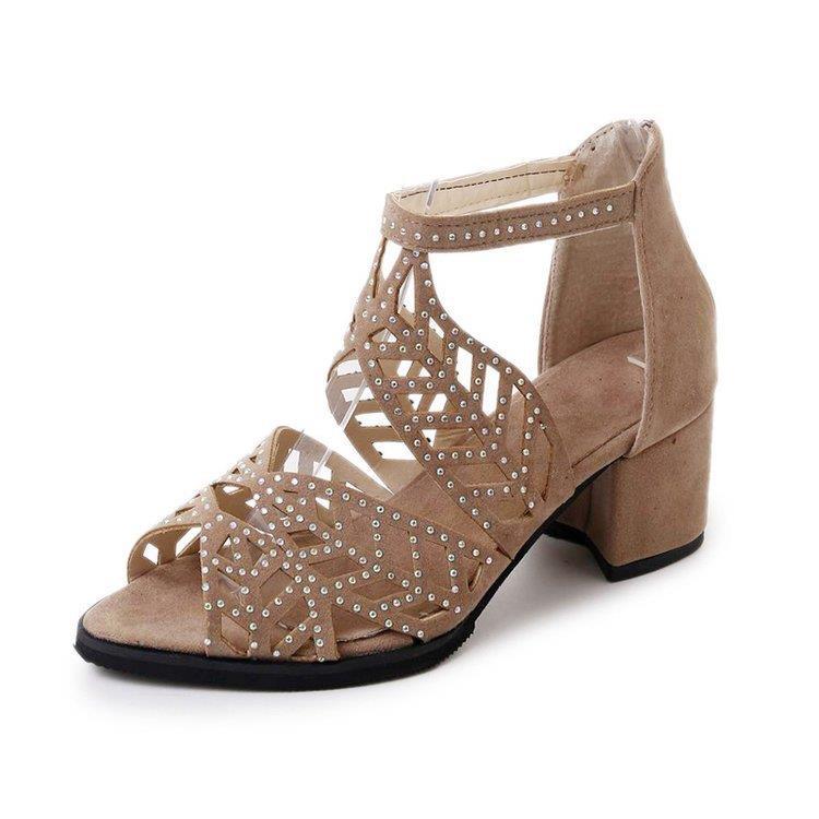 Damen Glamouröse Strass-Sandalen mit Blockabsatz Stalluxe