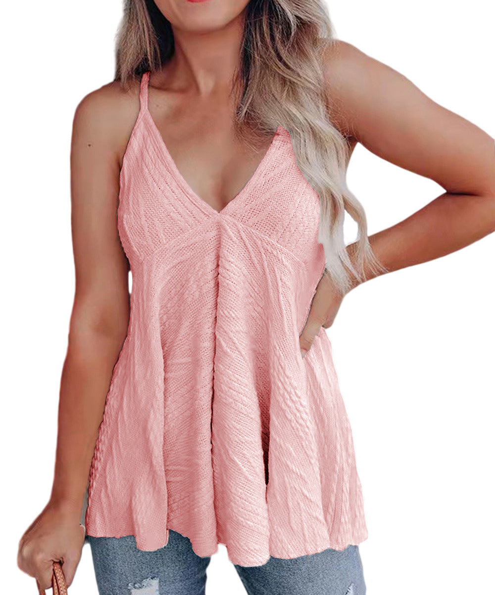 Damen lässiges Volant-Top mit V-Ausschnitt Stalluxe