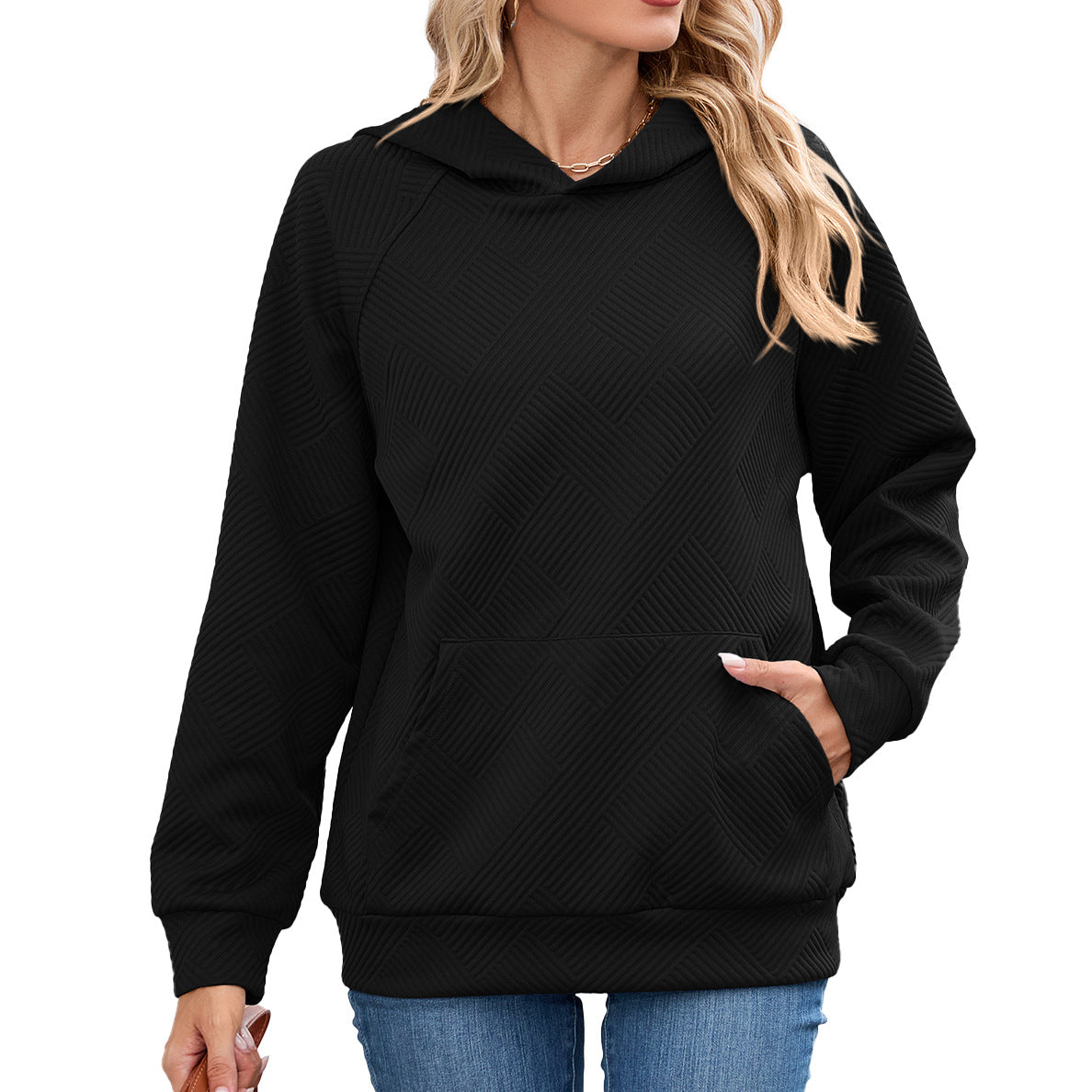 Damen Kapuzenpullover mit strukturiertem Design Stalluxe