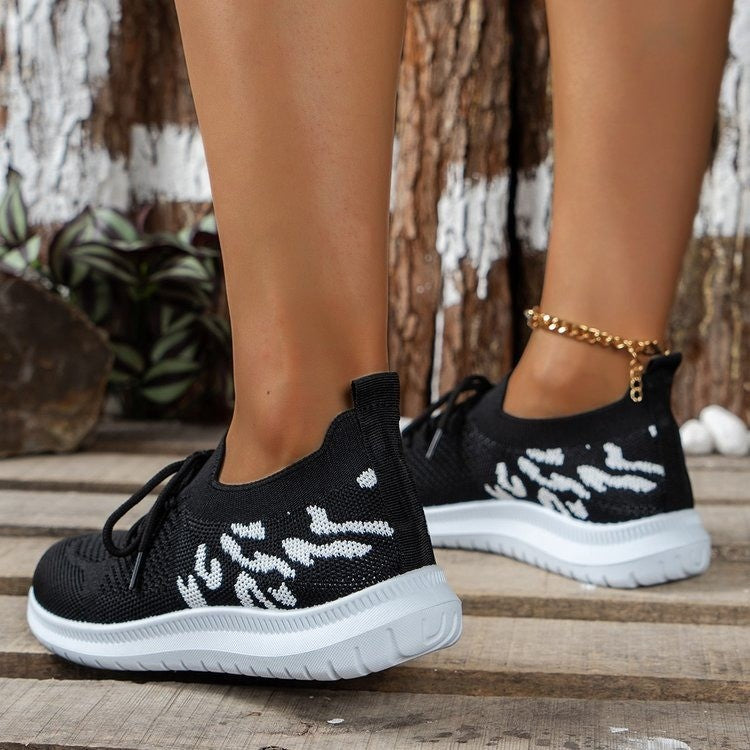 Damen atmungsaktive Sneaker mit elastischem Mesh-Obermaterial Stalluxe
