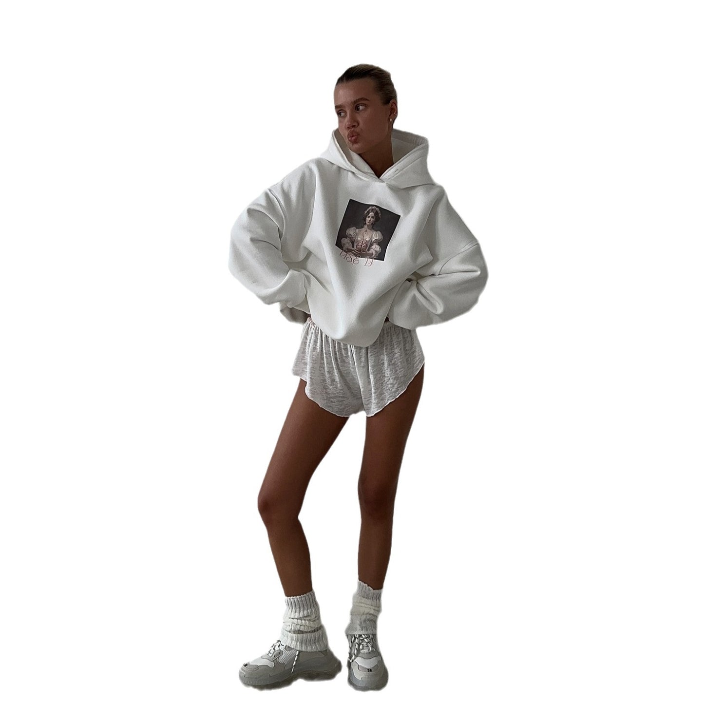 Damen Kapuzenpullover mit exklusivem Grafikdesign Stalluxe