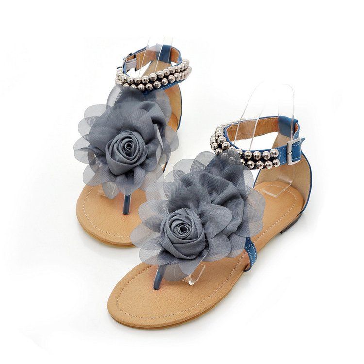 Damen Sandalen mit floralem Dekor und bequemer Sohle Stalluxe