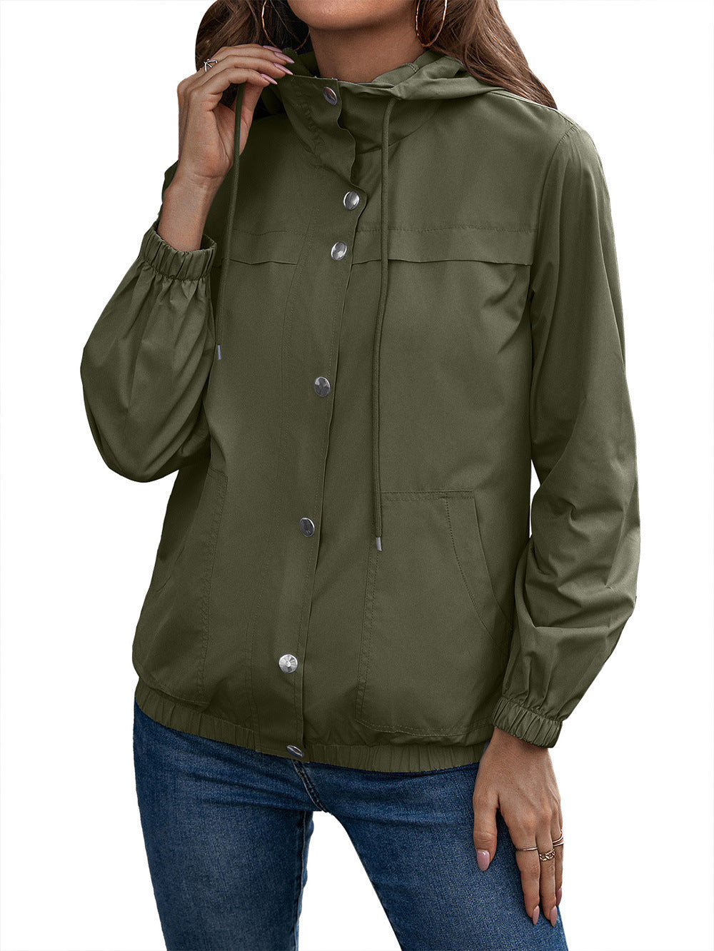 Damen Funktionsjacke mit Kapuze und elastischen Bündchen Stalluxe