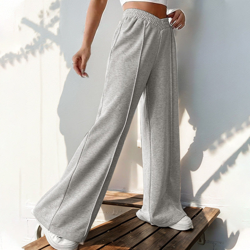 Damen Bequeme Freizeit-Hose mit weitem Schnitt und elastischem Bund Stalluxe