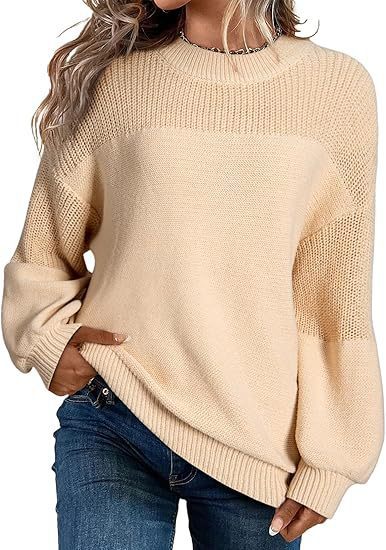 Damen Modischer Strickpullover mit überschnittenen Schultern und lässigem Schnitt Stalluxe