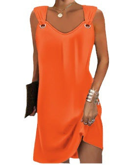 Damen Kleid mit schulterfreiem Design und modischen Ringdetails Stalluxe