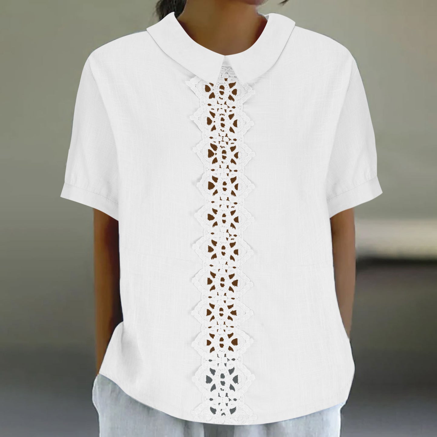Damen Baumwollbluse mit Stickereidetails Stalluxe