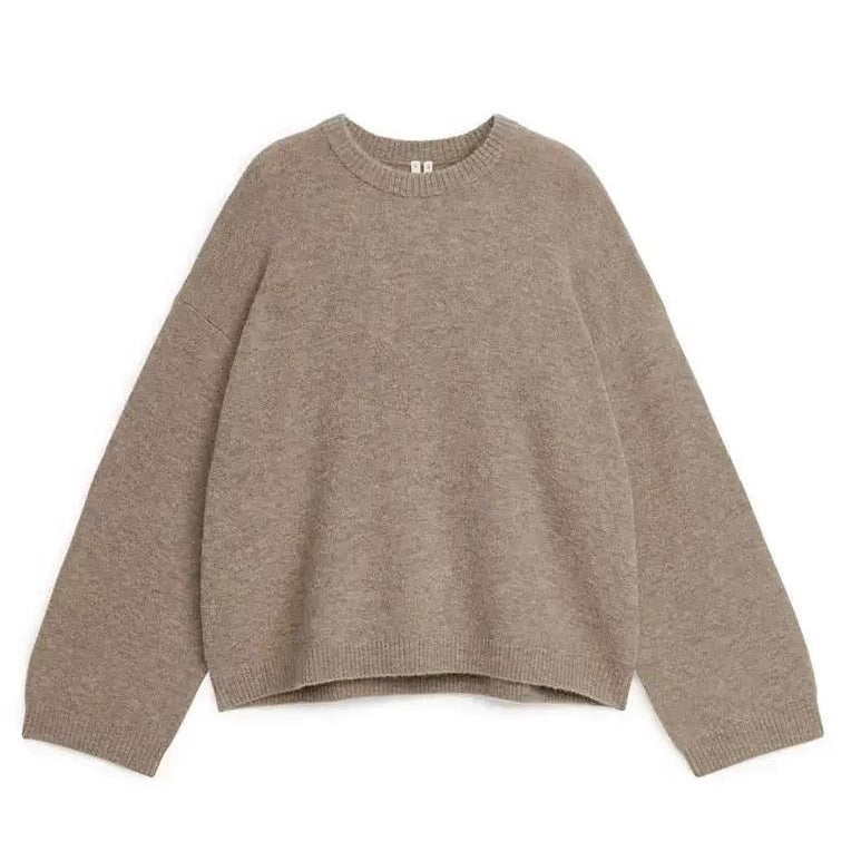 Damen Gemütlicher Strickpullover mit weitem Schnitt und Rundhalsausschnitt Stalluxe