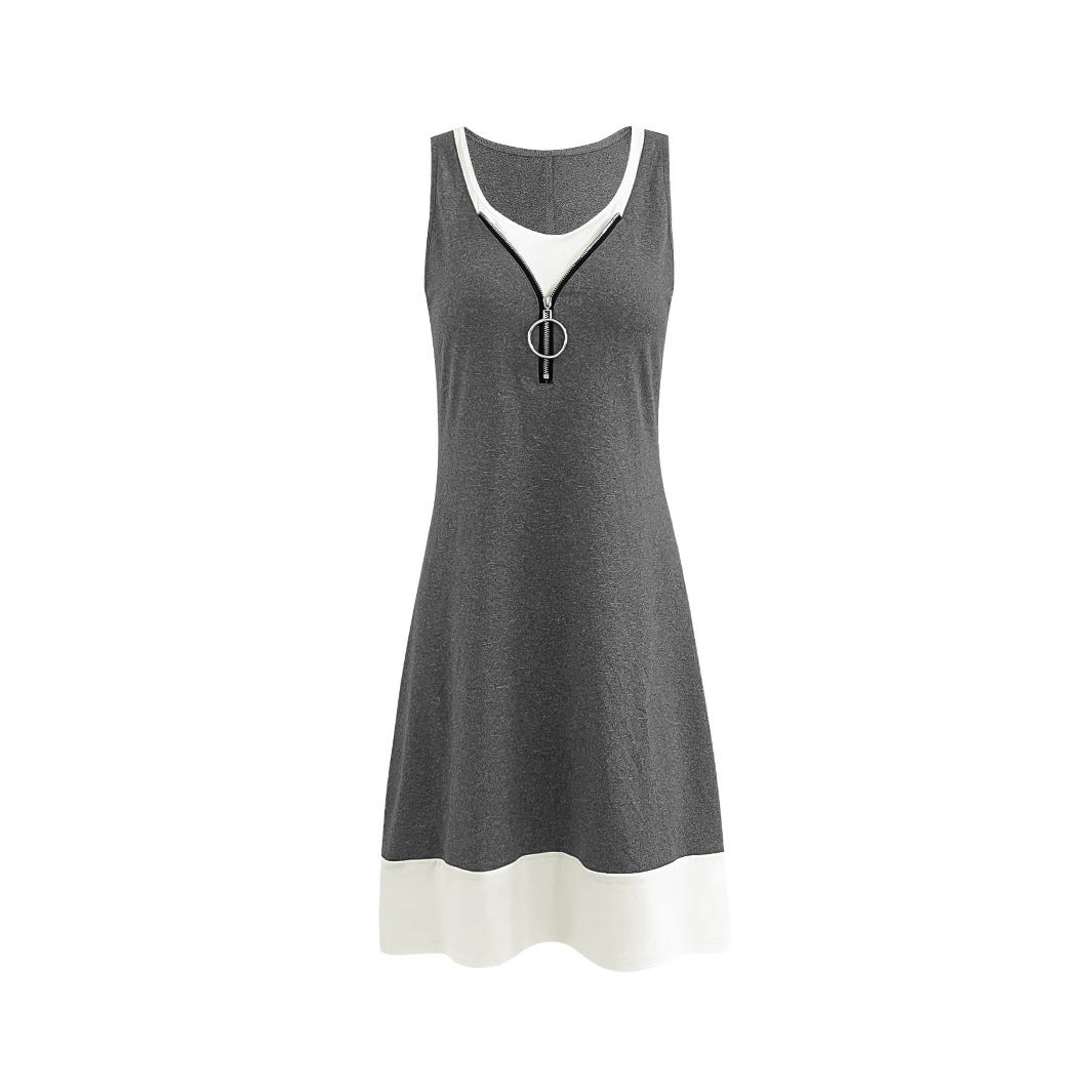 Damen Reißverschluss Freizeitkleid Stalluxe