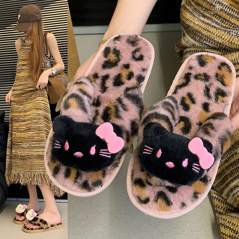 Damen Gemütliche Hausschuhe mit verspieltem Katzen-Design Stalluxe