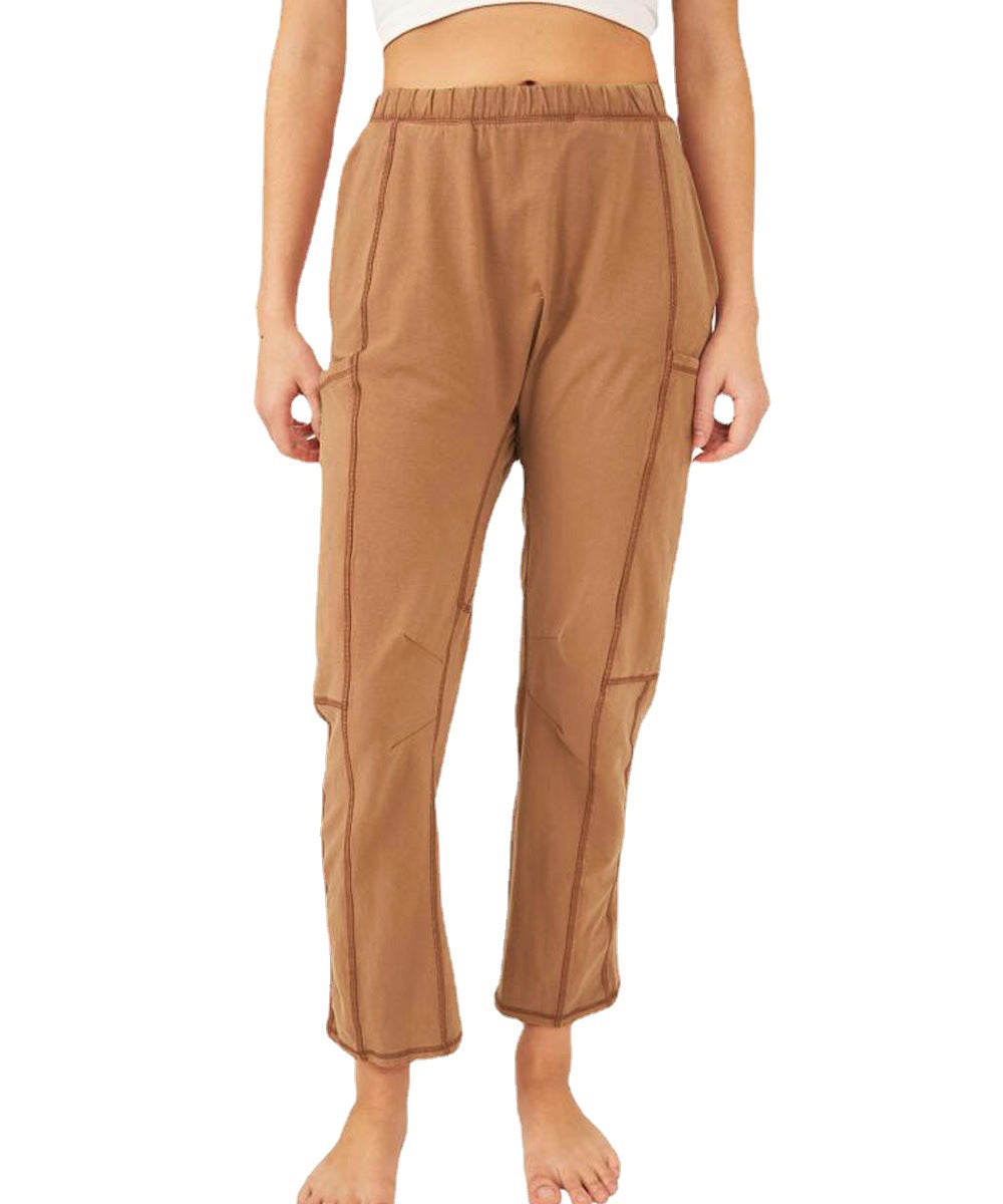 Damen Bequeme Freizeithose mit praktischen Seitentaschen und elastischem Bund Stalluxe