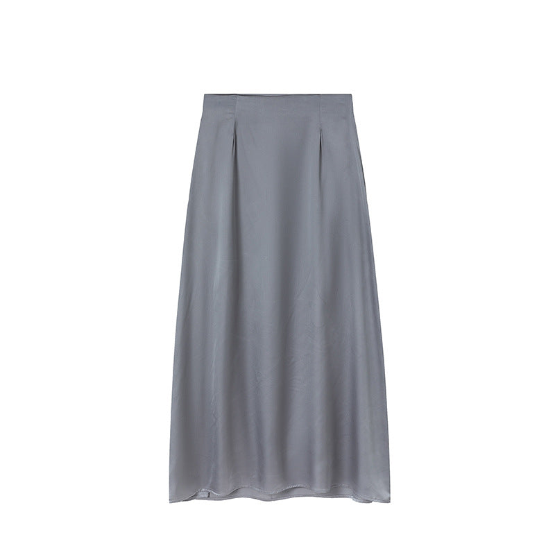 Damen Maxirock aus hochwertigem Satin mit elegantem Schnitt und fließendem Fall Stalluxe