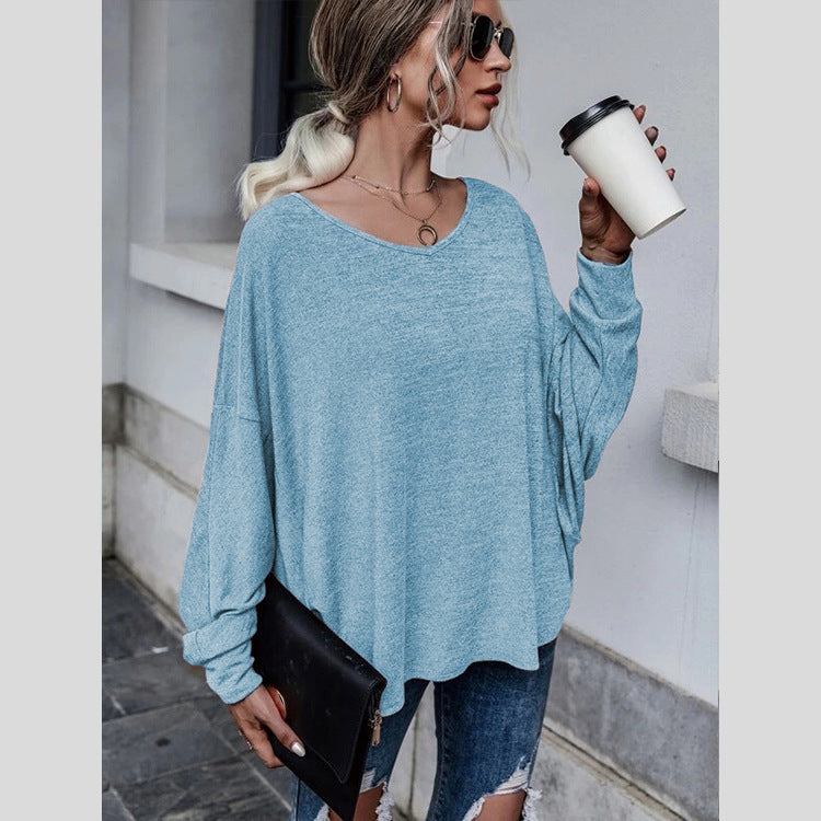 Women's Relaxed Fit Drop-Shoulder Top Stalluxe