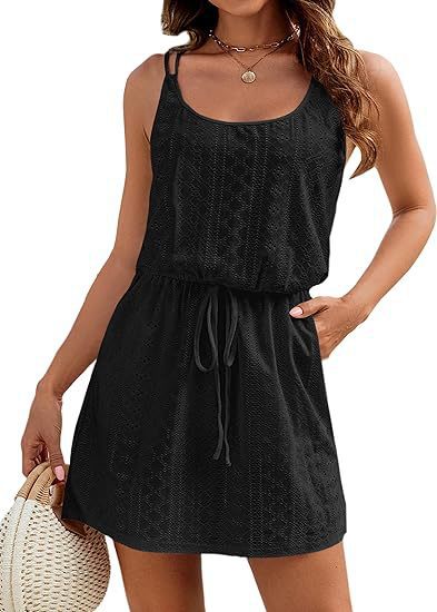 Damen Sommerkleid mit lässigem Schnitt und dekorativem Taillenzug Stalluxe