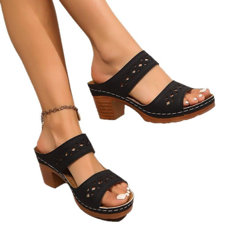Damen elegante Clogs mit strapazierfähigem Obermaterial und komfortablem Absatz Stalluxe