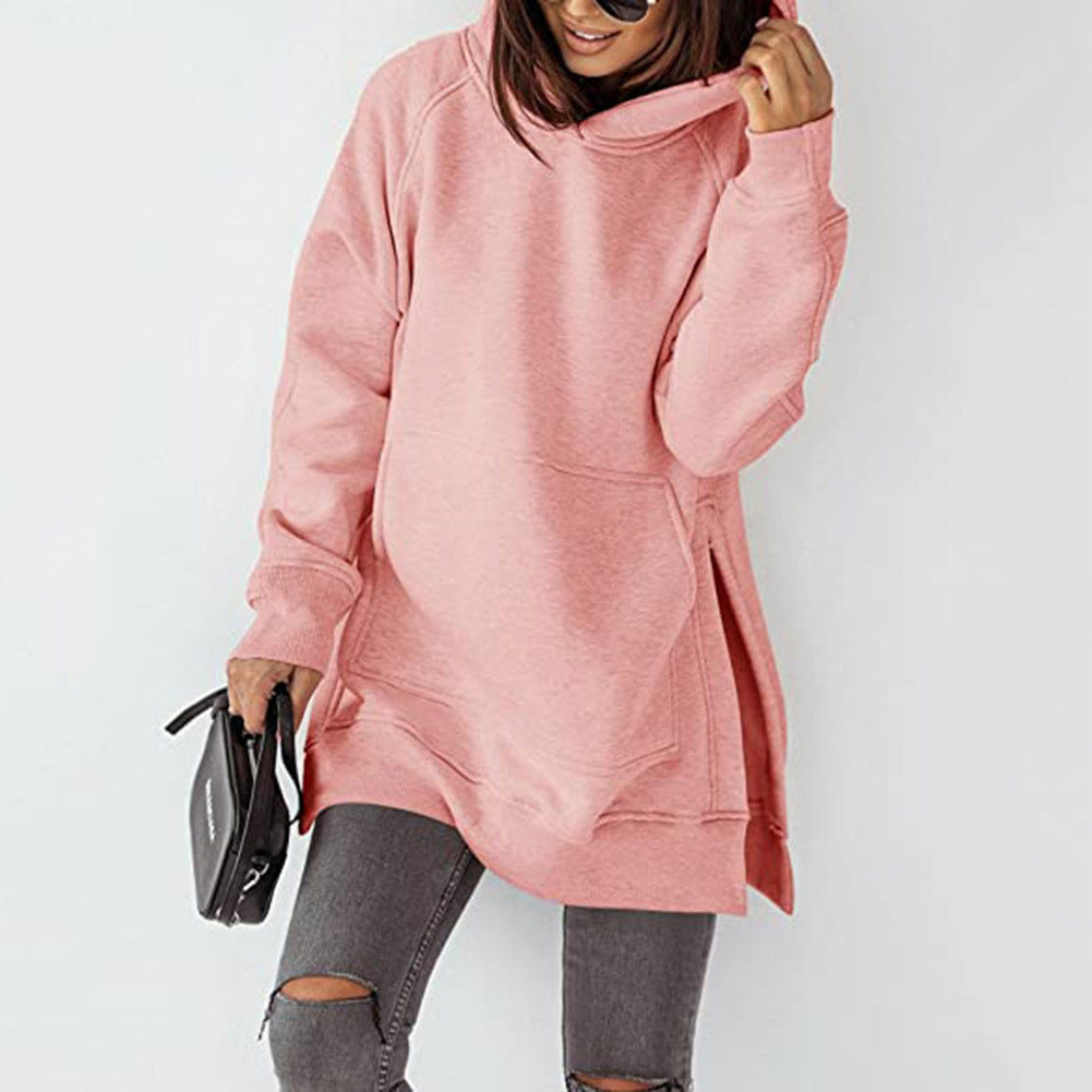 Damen Oversized Kapuzenpullover mit seitlichen Schlitzen und modischem Design Stalluxe