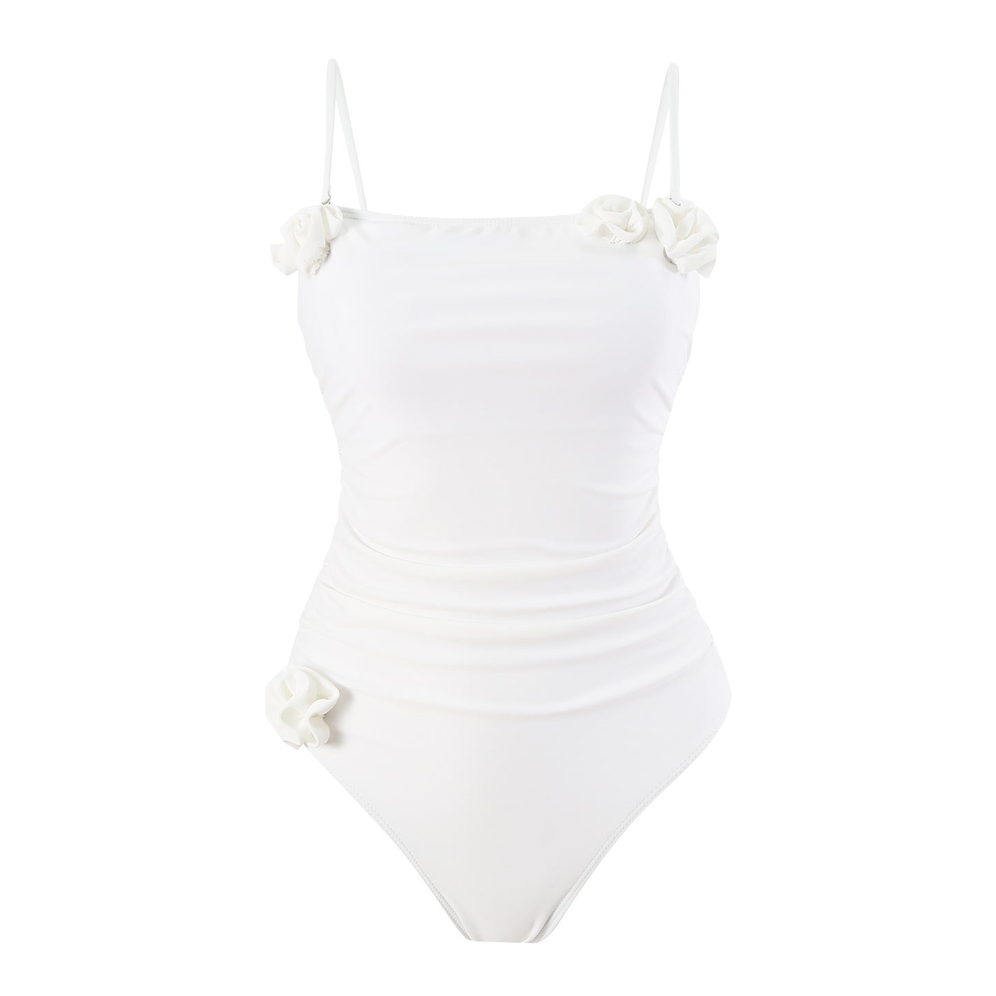 Damen Einteiliger Badesuit mit raffinierter Raffung und zarten Details Stalluxe
