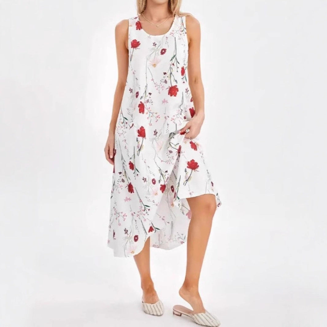 Damen Sommerkleid mit trendigem Leopardenmuster und praktischen Taschen Stalluxe