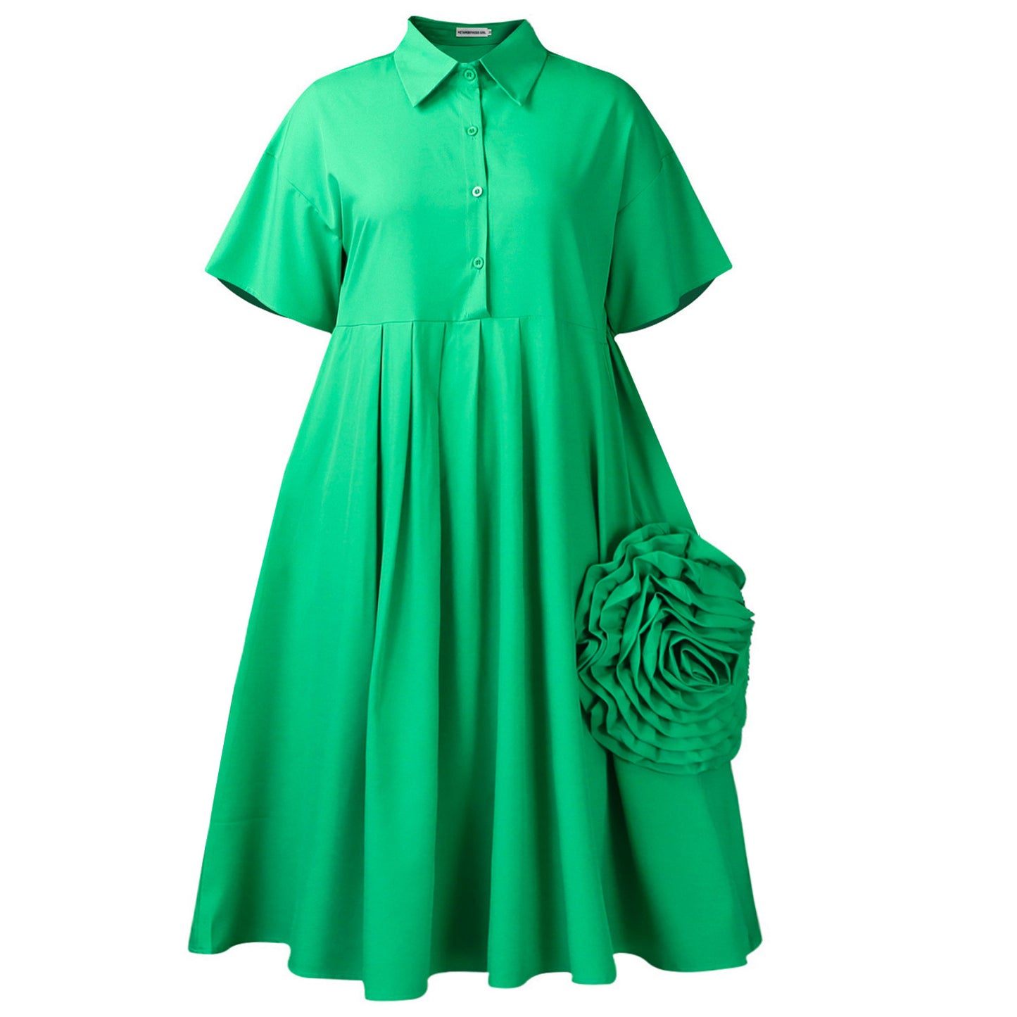 Damen A-Linien Kleid mit voluminösem Blumendetail Stalluxe