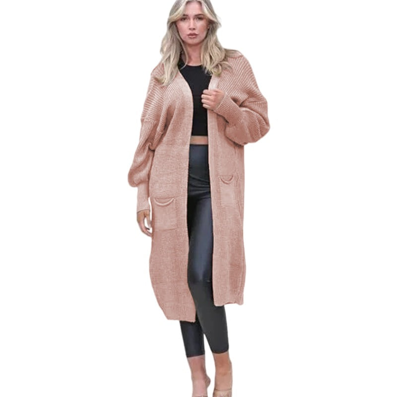 Damen Langarm-Strickcardigan mit edlem Strukturdesign und praktischen Taschen Stalluxe