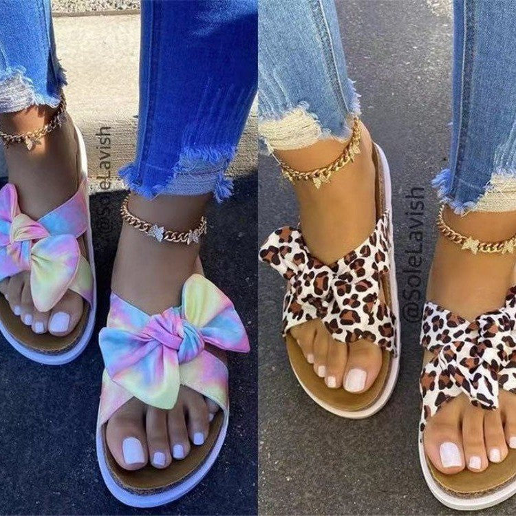 Damen Sandalen mit modischem Schleifen-Design und rutschfester Sohle Stalluxe