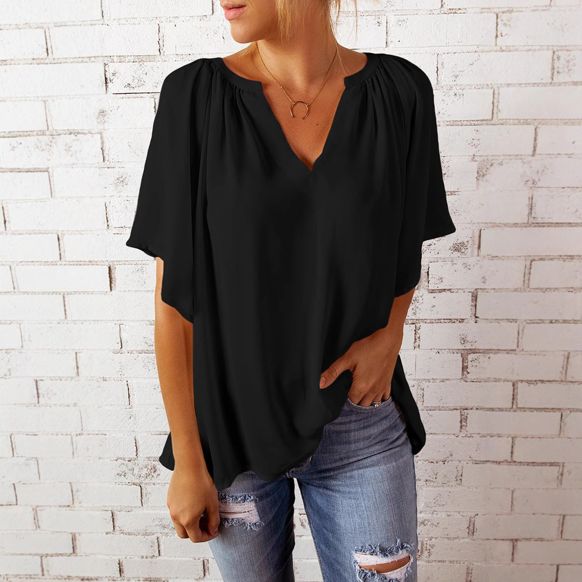 Women's Elegant Chiffon Blouse Stalluxe