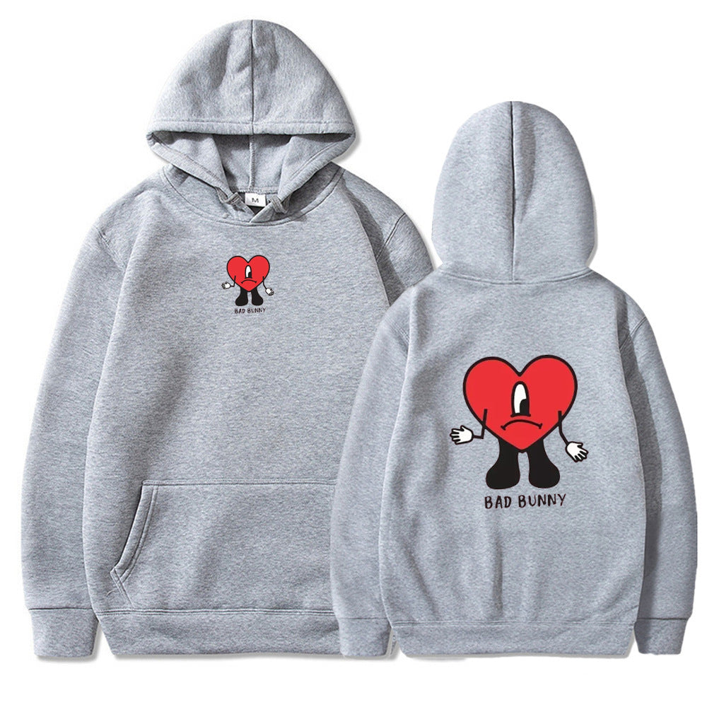 Damen Kapuzenpulli mit kreativem Herzmotiv Stalluxe