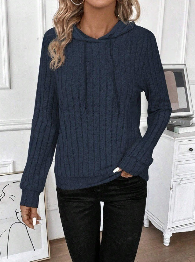 Damen Fleece Kapuzenpulli im Rippdesign Stalluxe
