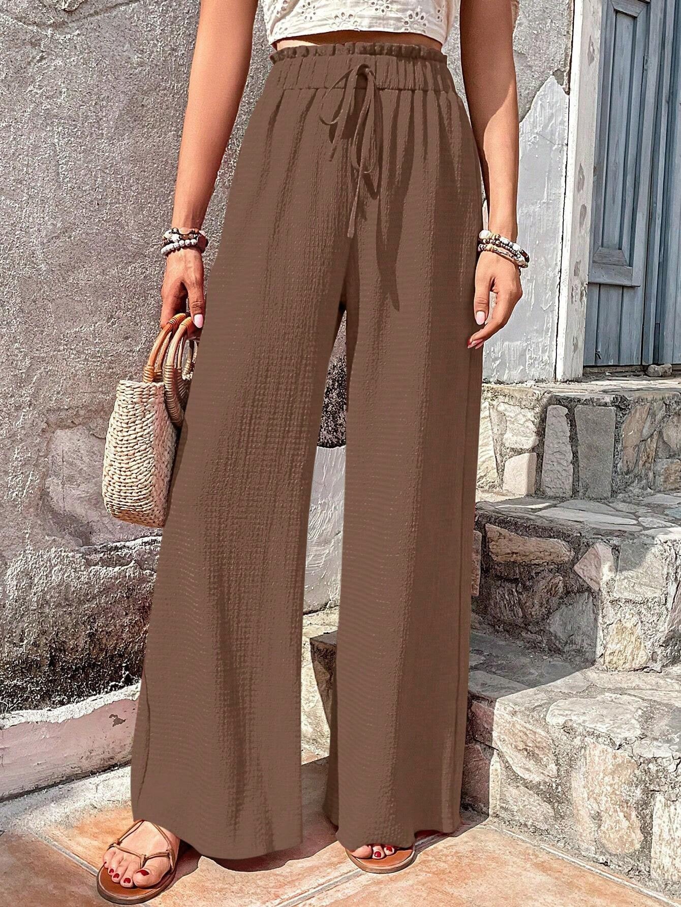 Damen Weite Sommerhose mit elastischem Bund und praktischem Kordelzug Stalluxe