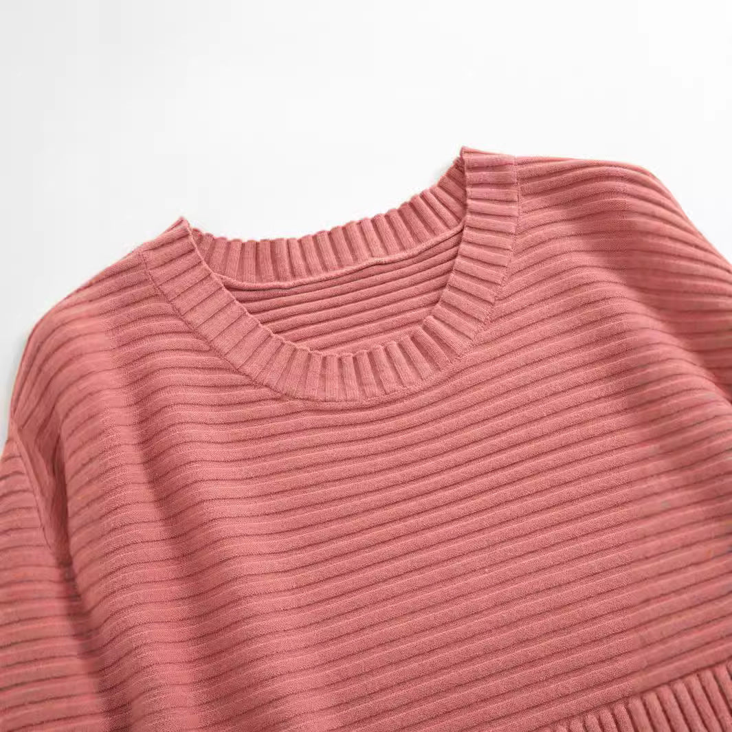Damen Feinstrickpullover mit strukturiertem Design und Rundhalsausschnitt Stalluxe