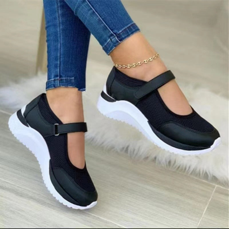 Damen Sportliche Freizeitschuhe mit atmungsaktivem Obermaterial und verstellbarem Riemensystem Stalluxe