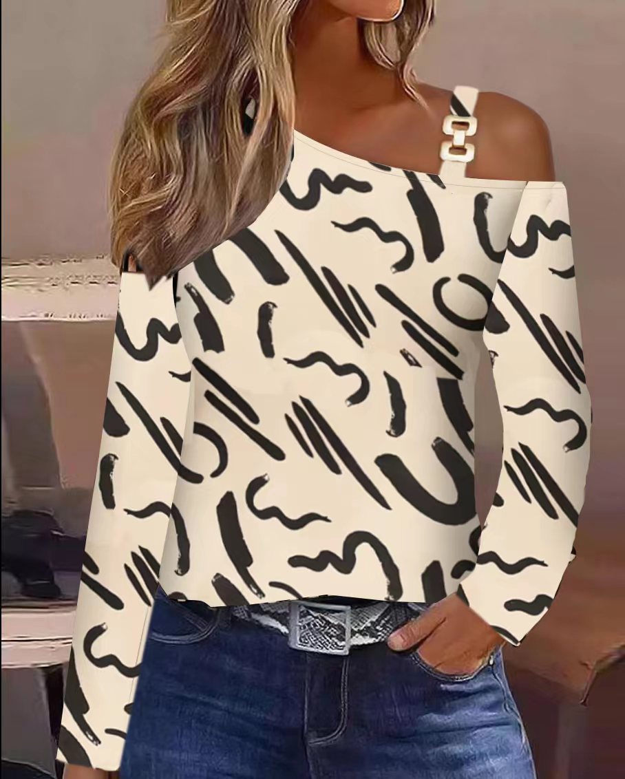 Damen Oberteil mit asymmetrischem Schnitt und floralem Design Stalluxe