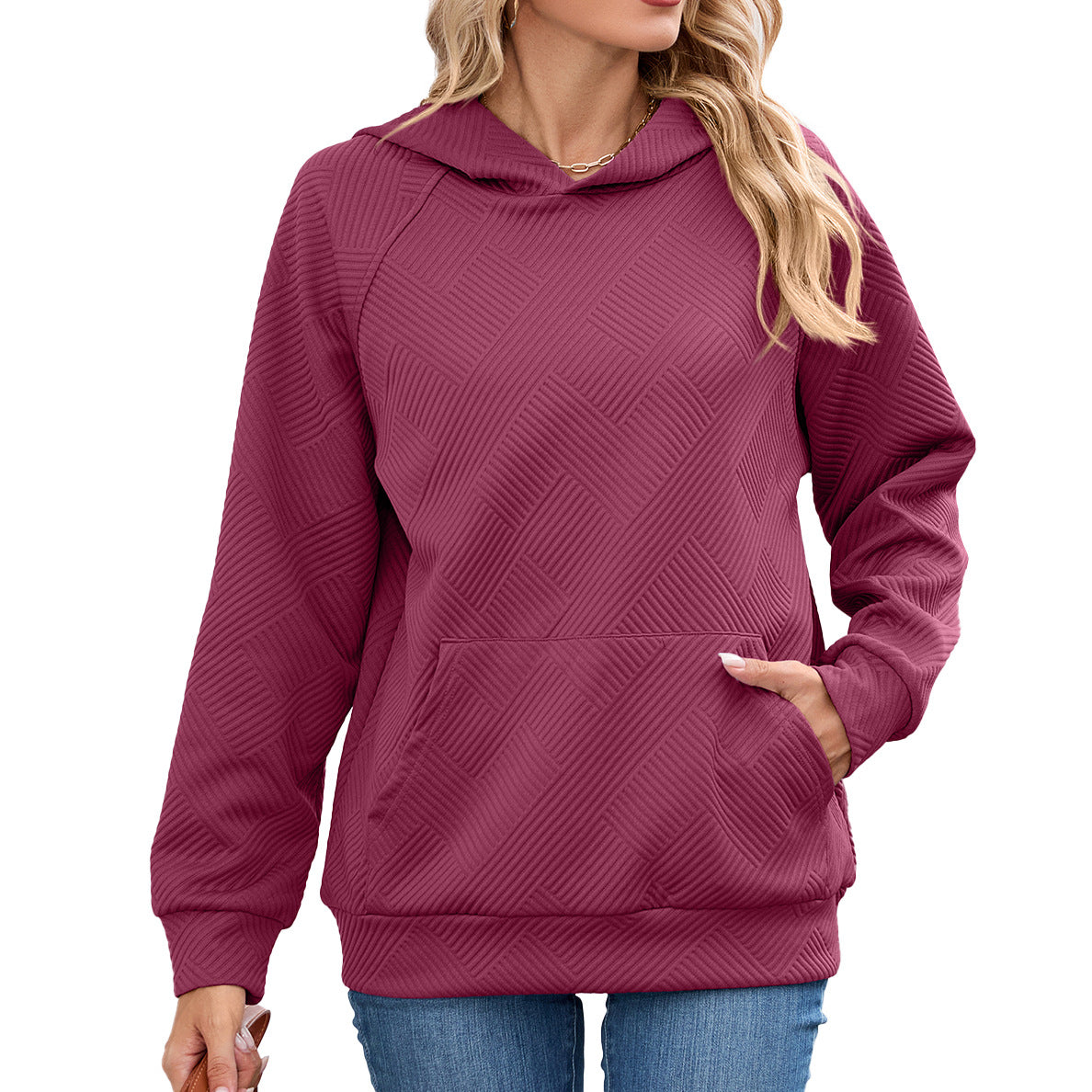 Damen Kapuzenpullover mit strukturiertem Design Stalluxe