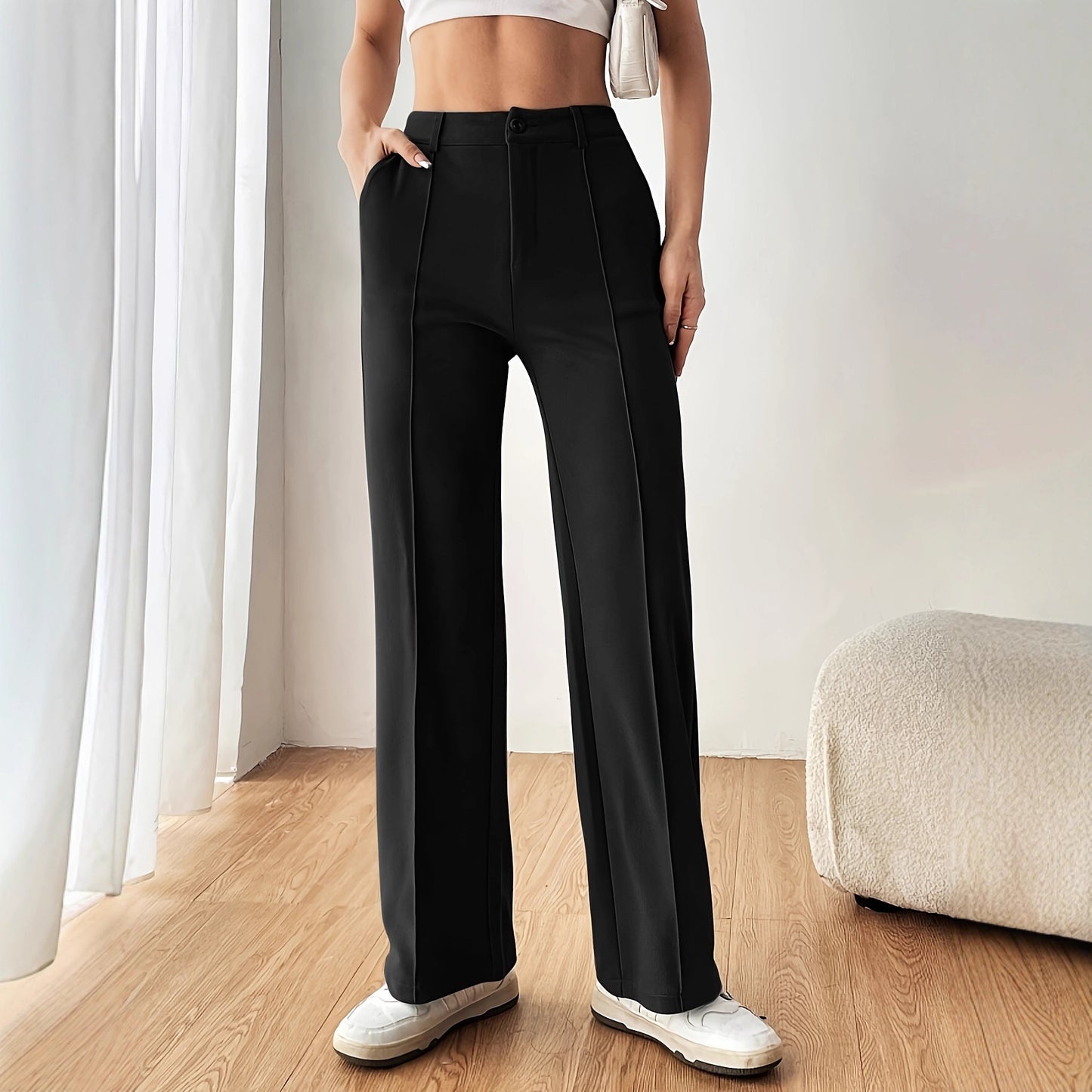 Damen Hochgeschnittene Palazzo-Hosen Stalluxe