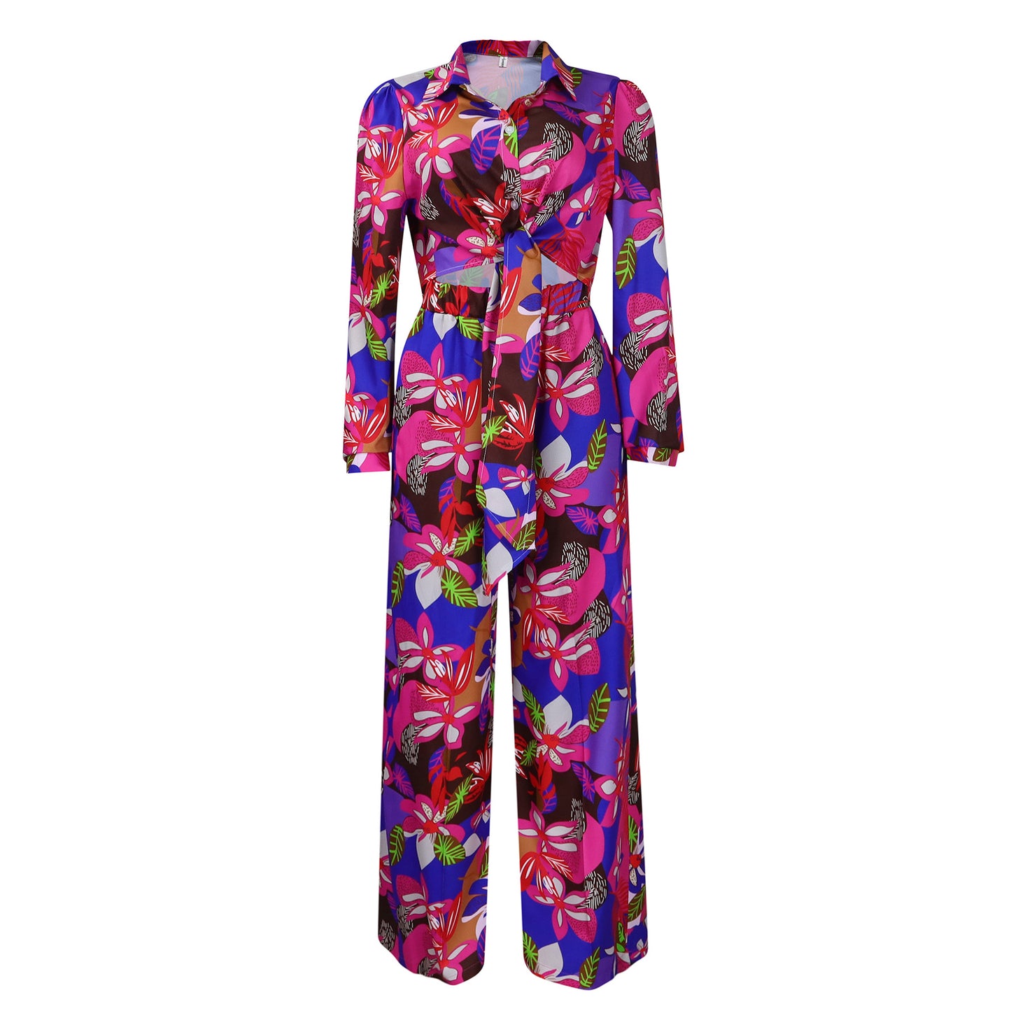 Damen Eleganter Jumpsuit mit floralen Mustern und tailliertem Schnitt Stalluxe