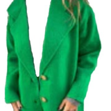 Damen Wollmantel mit modernem Schnitt und großen Knopfdetails Stalluxe