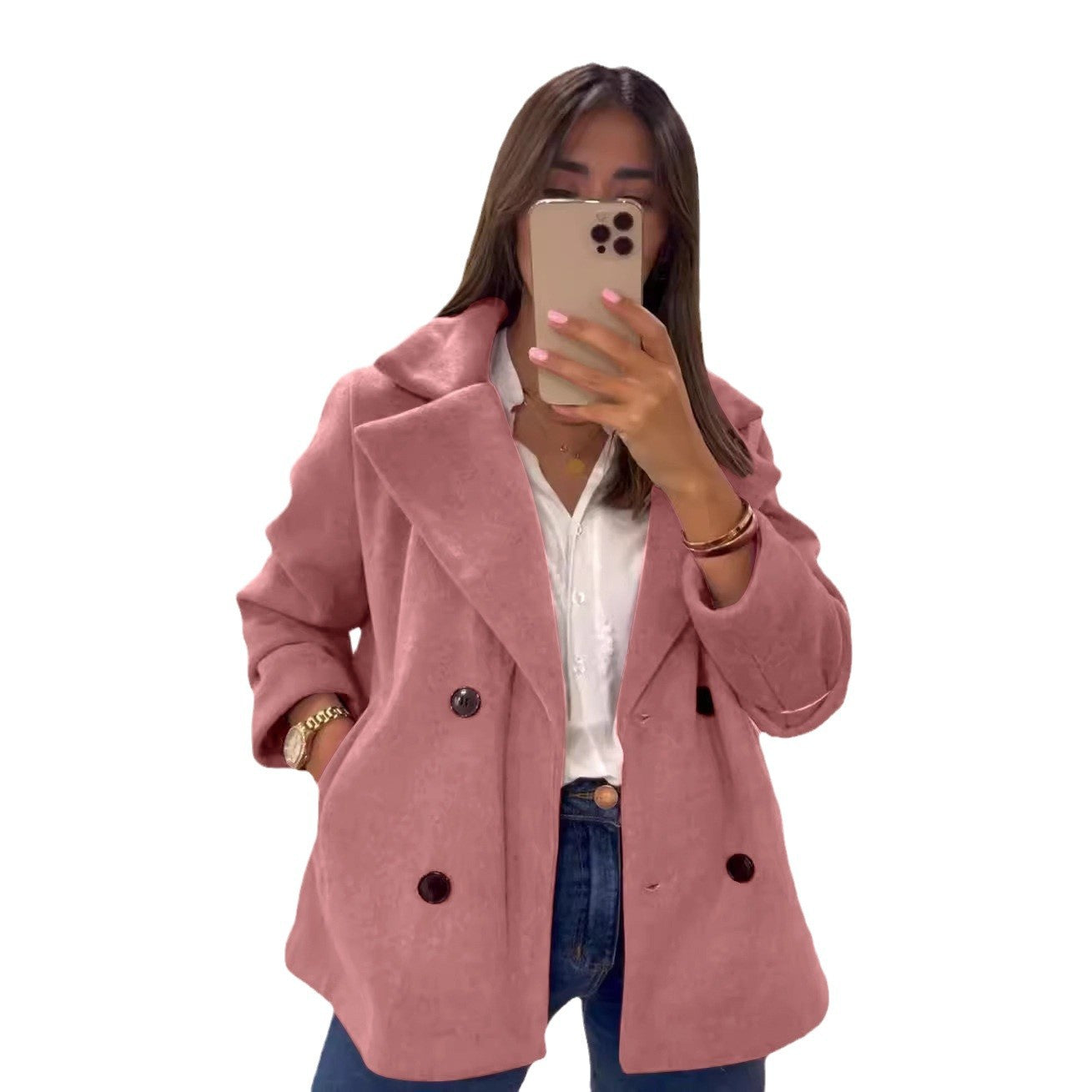 Women's Double-Breasted Peacoat Stalluxe