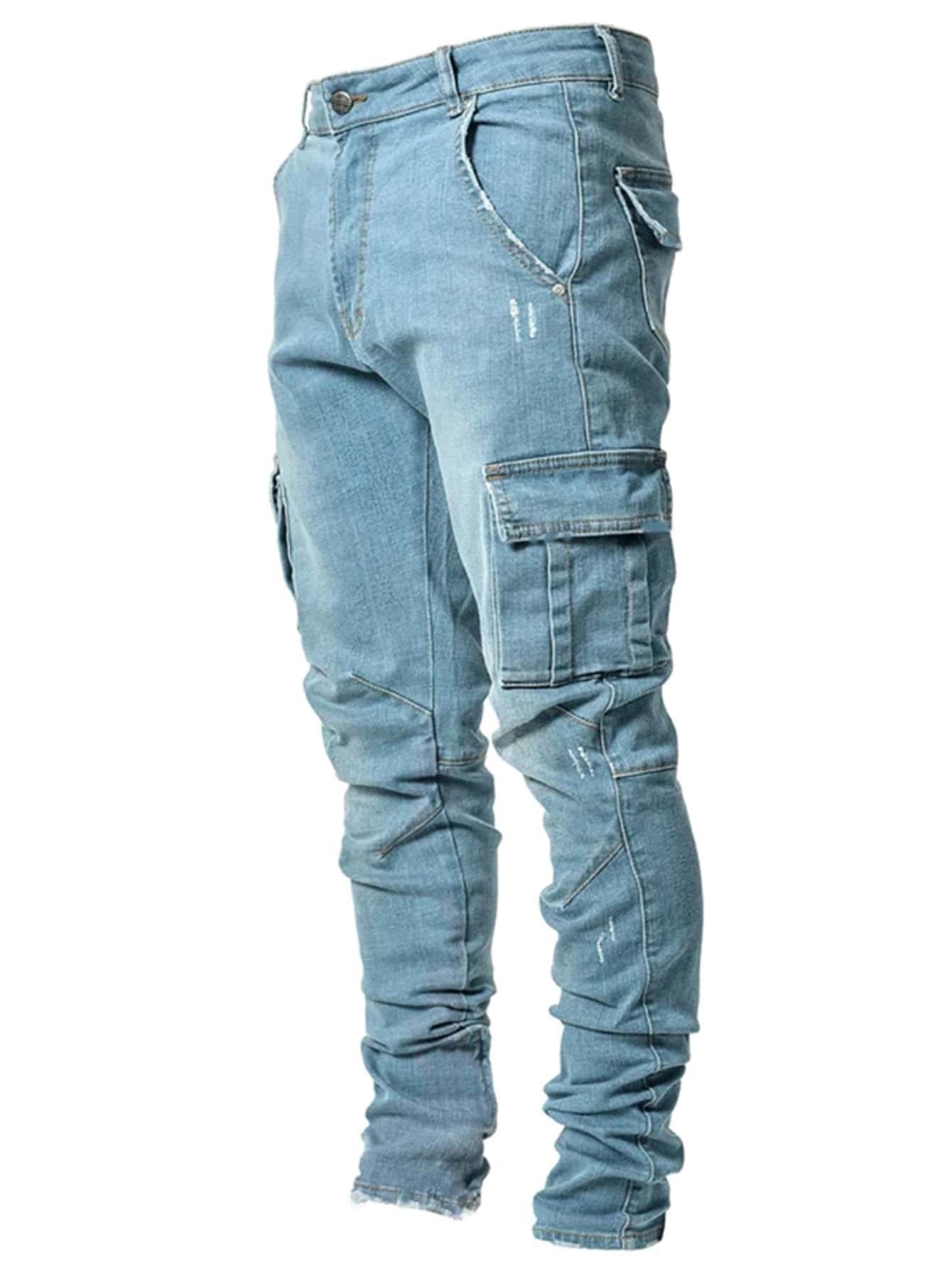Herren Cargo-Jeans im lässigen Slim-Fit-Design mit funktionalen Taschen Stalluxe