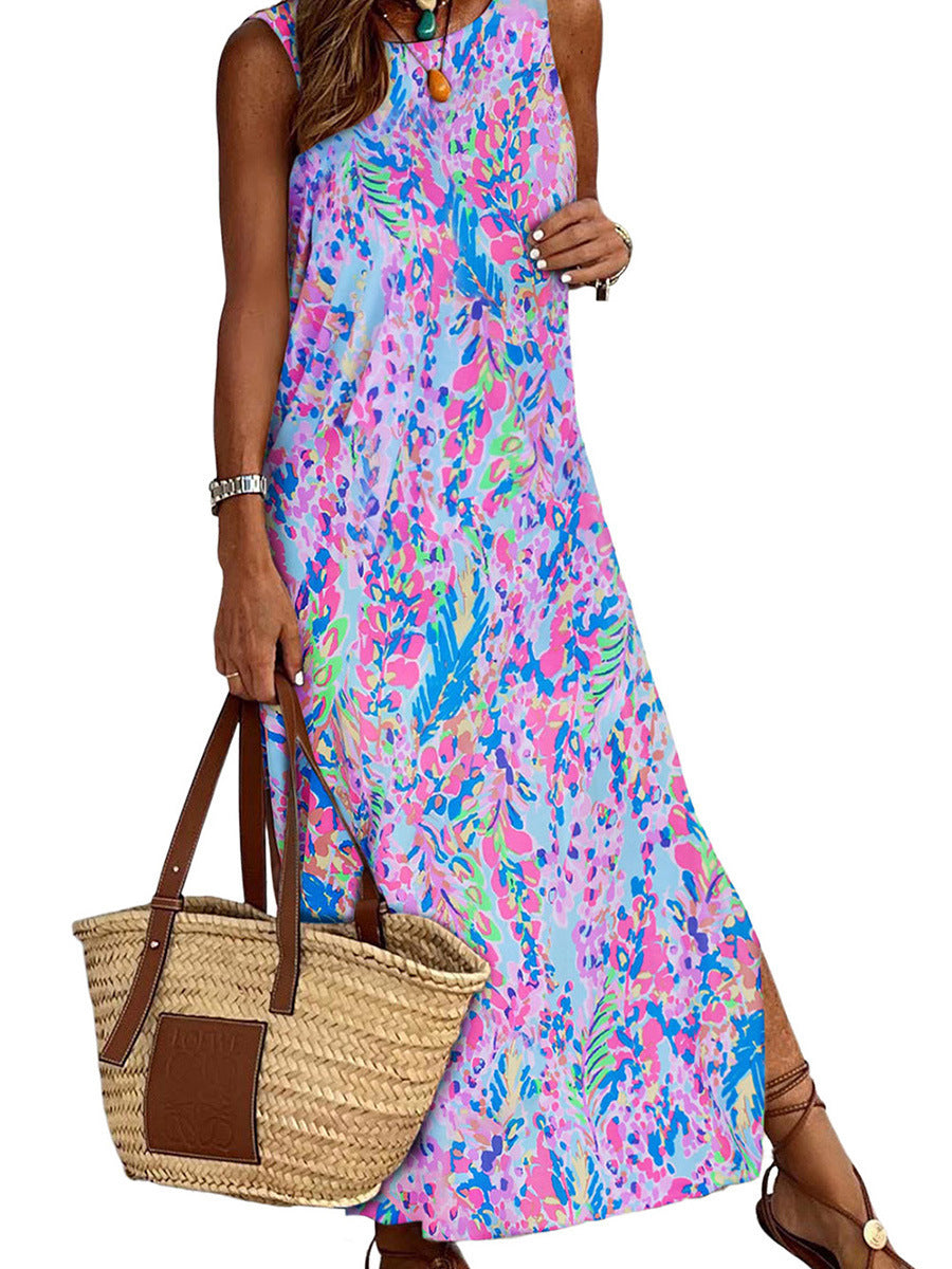Damen Maxikleid mit floralem Muster und lässigem Schnitt Stalluxe