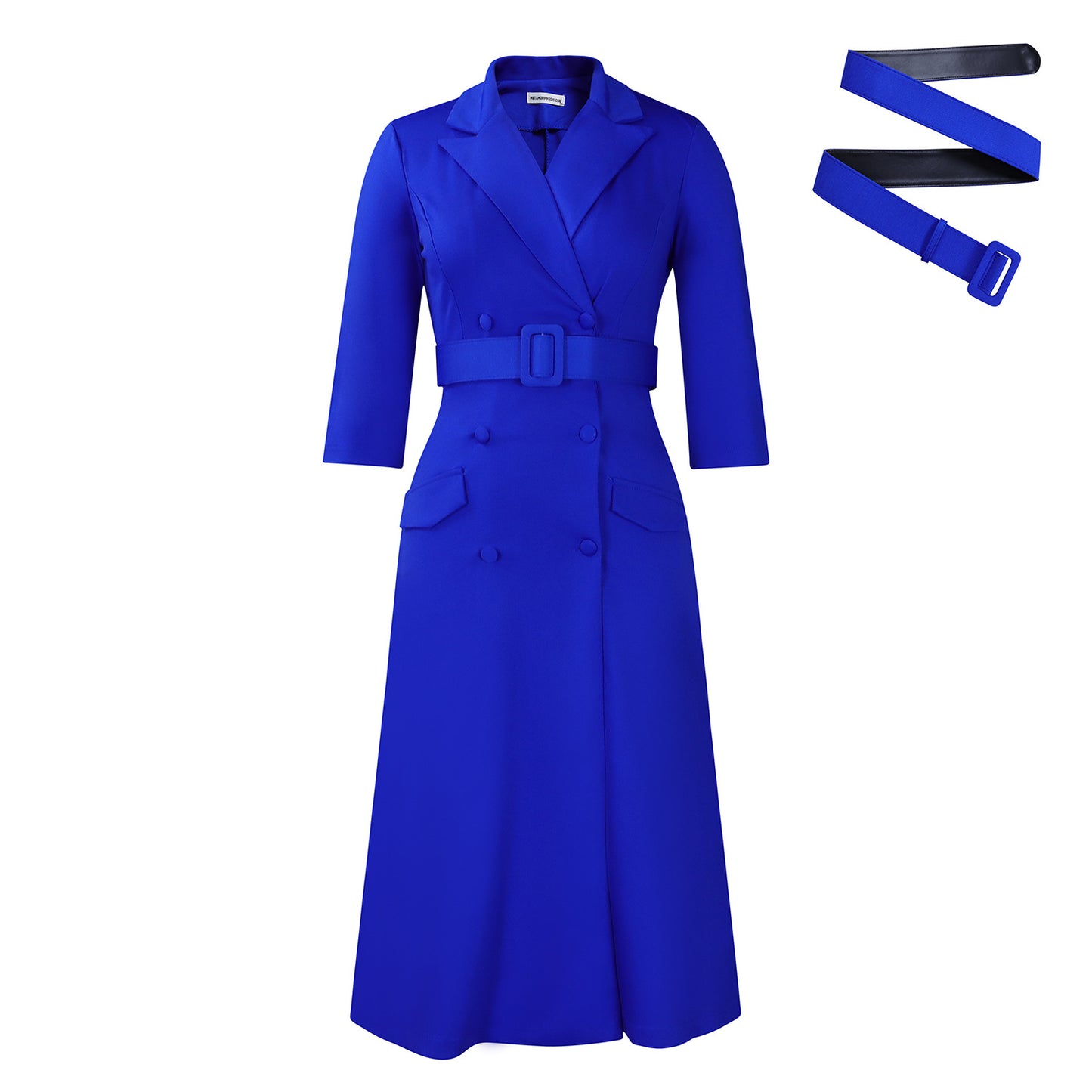 Damen Trenchkleid mit tailliertem Gürtel und luxuriösen Details Stalluxe