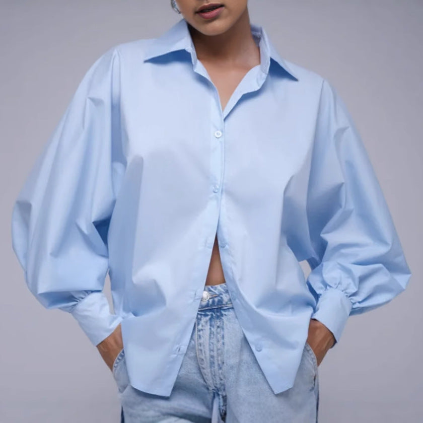 Damen Oversized Hemden mit voluminösen Ärmeln Stalluxe